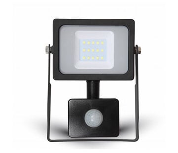 20W LED Bouwlamp met Sensor Zwart - 4000K