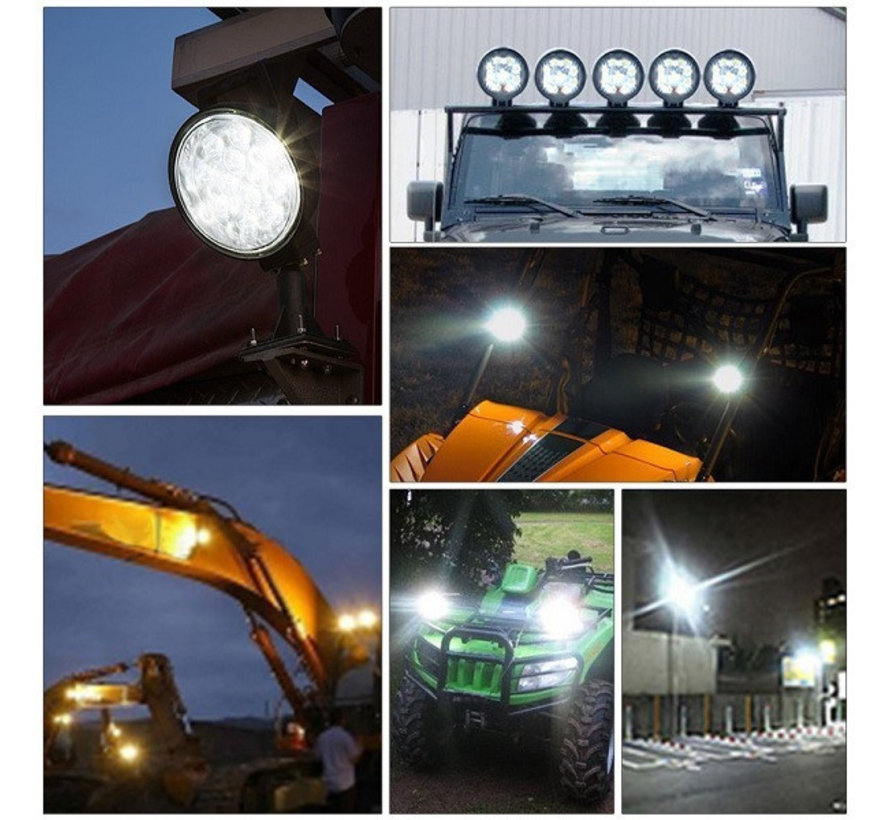 LED Werklamp 42W 3780lm - verstraler - Werklampen vierkant| INDI