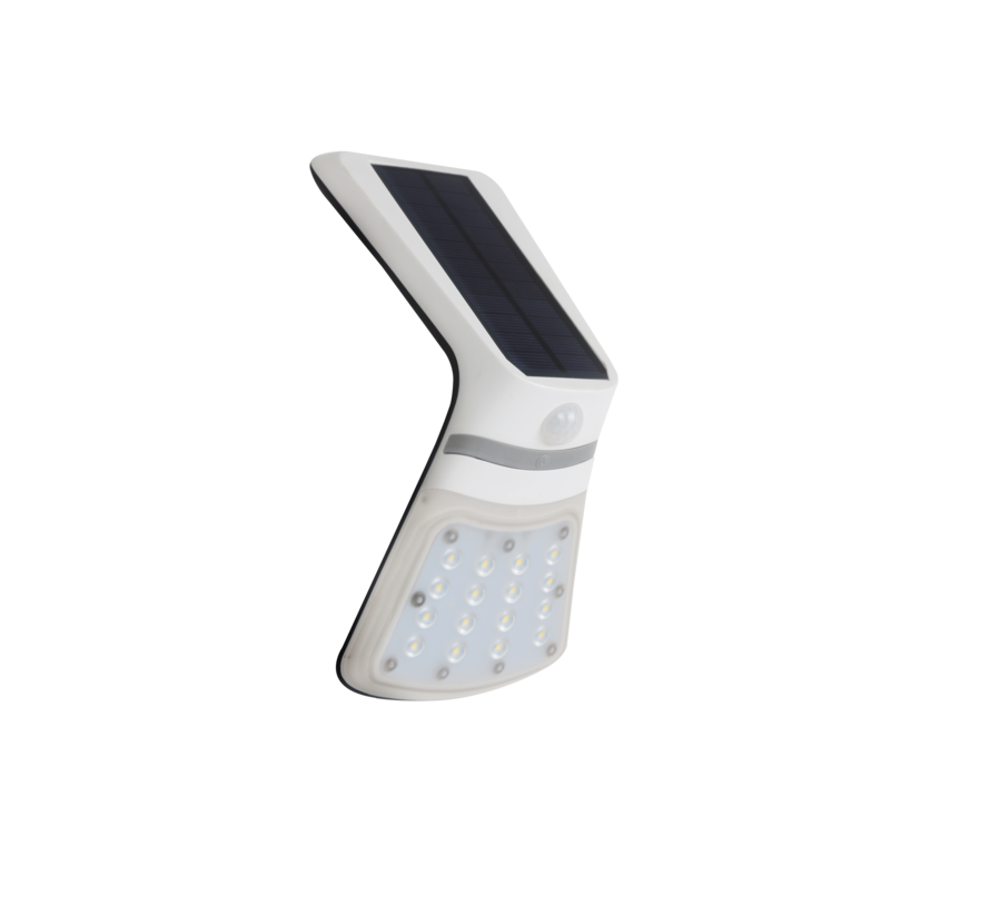 Solar LED Muurlamp met Bewegingssensor 2W - Buitenlamp op zonne-energie met sensor