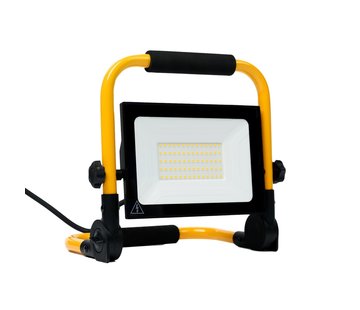 50W LED Bouwlamp met grondstatief - Werklamp met 3 meter kabel met stekker - Waterdicht IP65