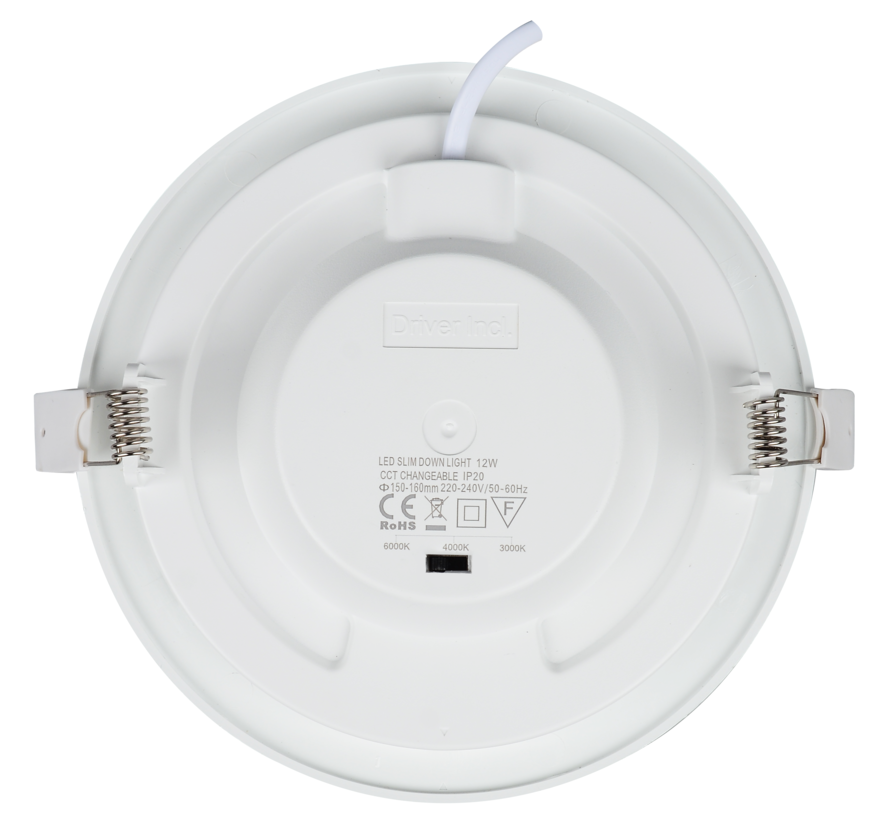 LED Downlight 12W Lichtkleur instelbaar - Zaaggat 150-160MM - CCT - Inbouw