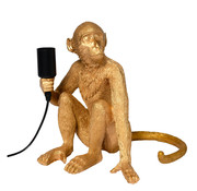 Tafellamp Aap - Gouden Aaplamp - Monkey Lamp Zittend