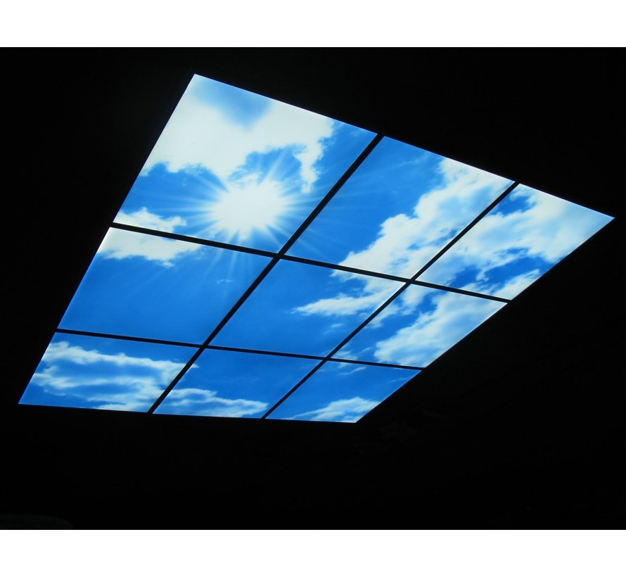 LED Wolkenplafond Acrylplaat 2mm - Set 6 Fotopanelen 3 x 2 Fotoplafond