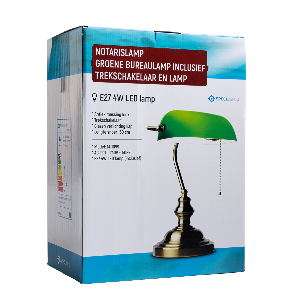 Praten tegen Mentor In zoomen Specilights Notarislamp Groen - Bureaulamp E27 - LedlampshopXL