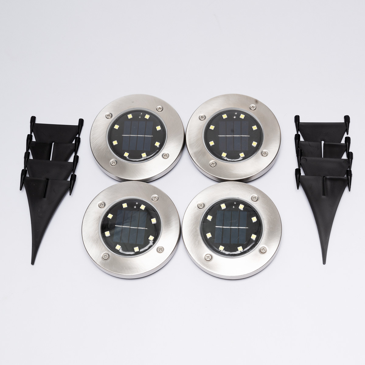 Schaar volume Broers en zussen Solar LED Grondspots - Set van 4 stuks Tuinverlichting Spots -  Padverlichting op Zonne Energie - Waterdicht en Milieuvriendelijk -  LedlampshopXL