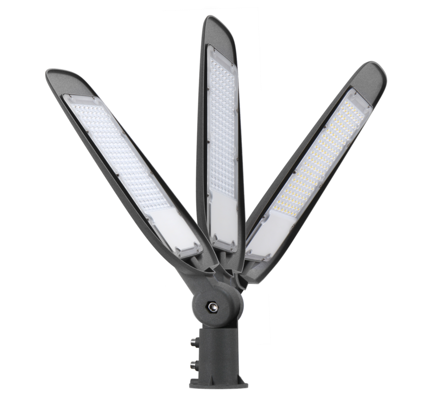 LED Straatlamp 50W met ingebouwde instelbare schemersensor - 6000K - Verstelbare arm 220° - Paaltop/Muurbevestiging - High Lumen 100 Lumen/Watt - 5000 Lumen - 5 Jaar Garantie