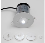 LED Noodverlichting anti-paniek 3W Inbouwspot met ingebouwde accu - verwisselbare lens