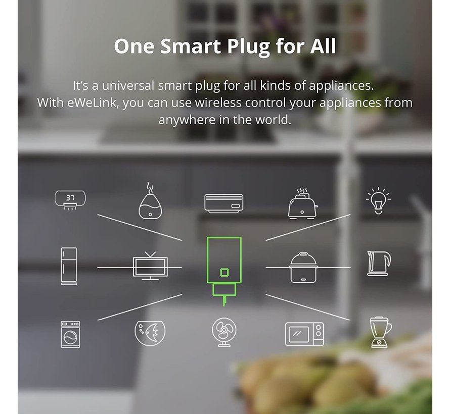 Slimme stekker - Smart plug - Wifi - Bediening via App - Werkt met Alexa/Google Home - Geen Hub nodig