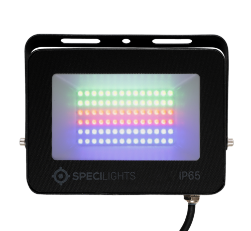 50W RGB LED Bouwlamp - Floodlight inclusief Remote - Waterdicht met 1,5 kabel en stekker - Met Geheugen