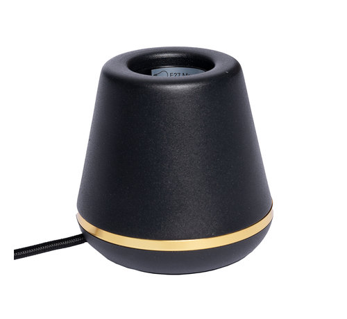 Design Tafellamp Zwart - Gouden Ring - E27 fitting met 1,5 meter kabel met stekker en schakelaar