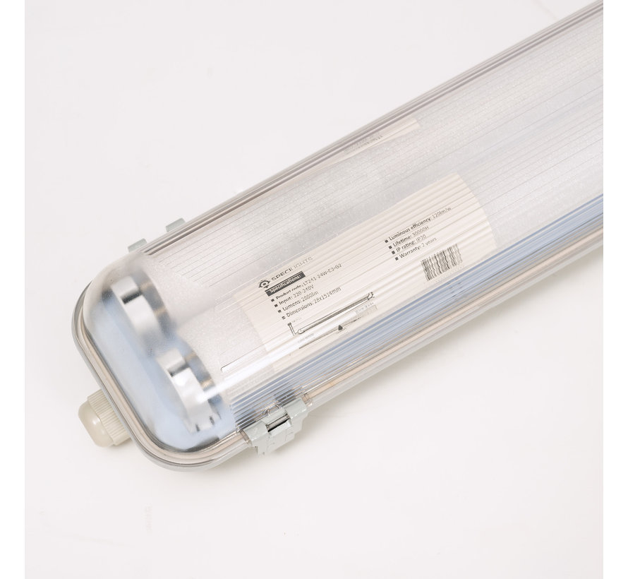 Niet doen Dubbelzinnig fictie Waterdicht IP65 LED TL armatuur 120 cm - Inclusief LED TL verlichting -  Kant en klaar voor twee LED TL buizen - 4000 Lumen - LedlampshopXL