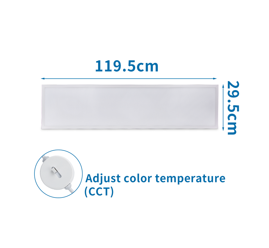 LED Paneel 120x30cm <UGR19 28W 130LM/W LM/W - Lichtkleur instelbaar - Backlit