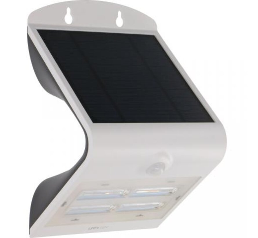 Solar buitenlamp - schijnwerper - Tokyo 3,2W 400lm 3000K IP65 - sensor – Wit