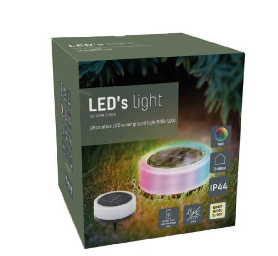 Solar buitenlamp - lamp met grondspies - Sydney 1lm 2700K IP44 - sensor - Wit