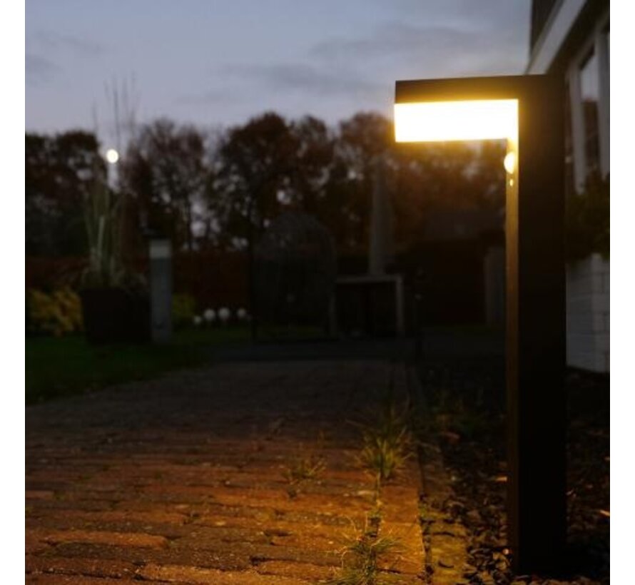 Solar buitenlamp - paallamp - Gšteborg 3,3W 600lm 2700K IP44 - sensor - Zwart