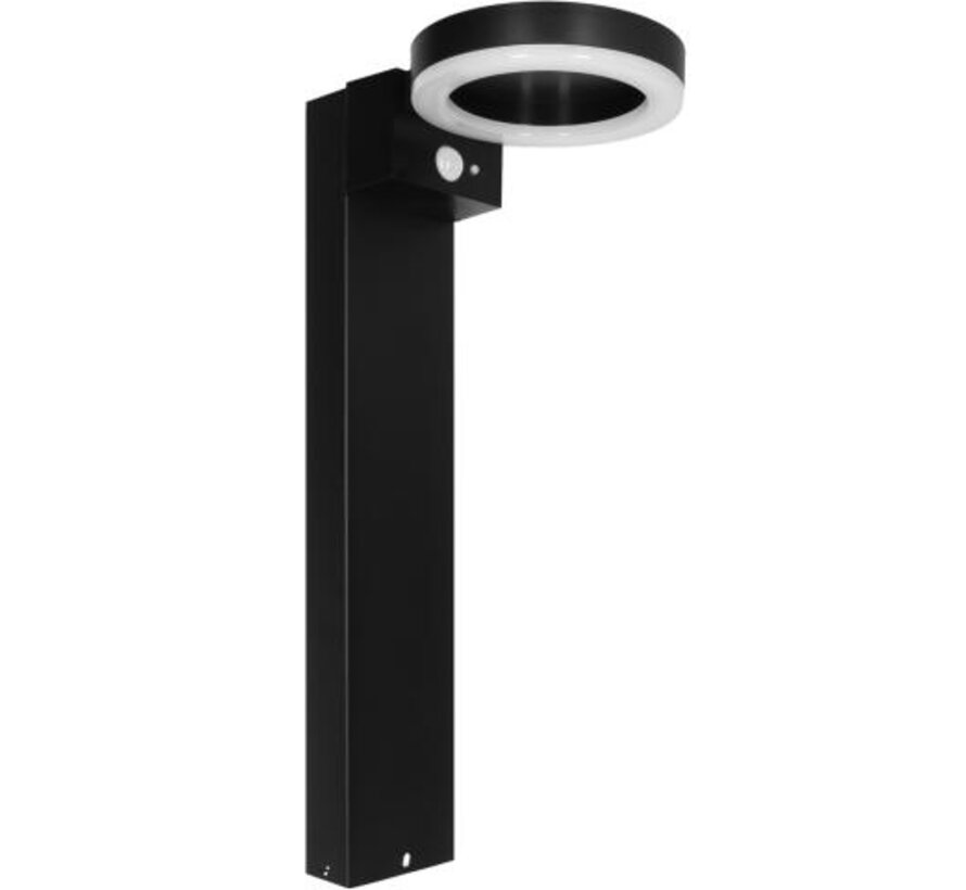 Solar buitenlamp - paallamp - Toulouse 6W 600lm 2700K IP44 - sensor - Zwart