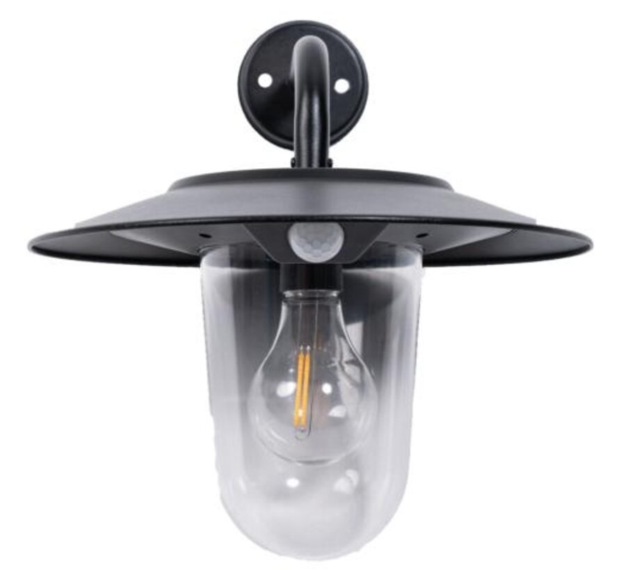 Solar buitenlamp - muurlamp - Lagos 300lm 2700K 2200—2700K IP44 - Zwart