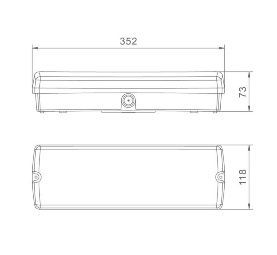 LED Noodverlichting Vluchtwegverlichting 3W IP65 Waterdicht - Inclusief Pictogrammen