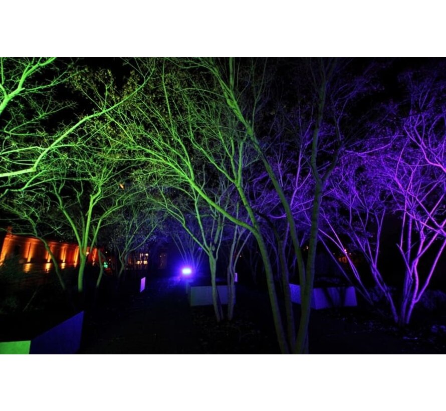 20W RGB LED Bouwlamp - Floodlight inclusief Remote - Waterdicht met 50CM kabel