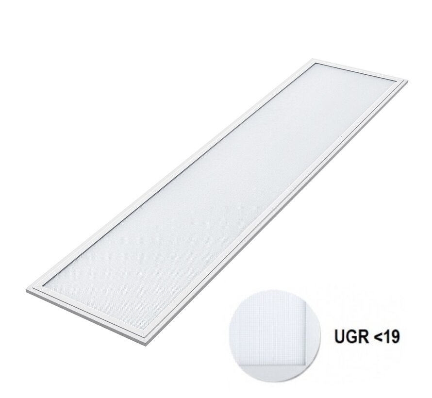 LED Paneel 120x30 <UGR19 36W 105LM/W - Lichtkleur 3000K - Flatpanel