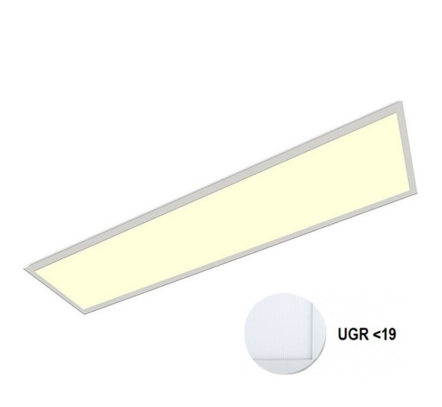 LED Paneel 120x30 <UGR19 36W 105LM/W - Lichtkleur 6000K - Flatpanel