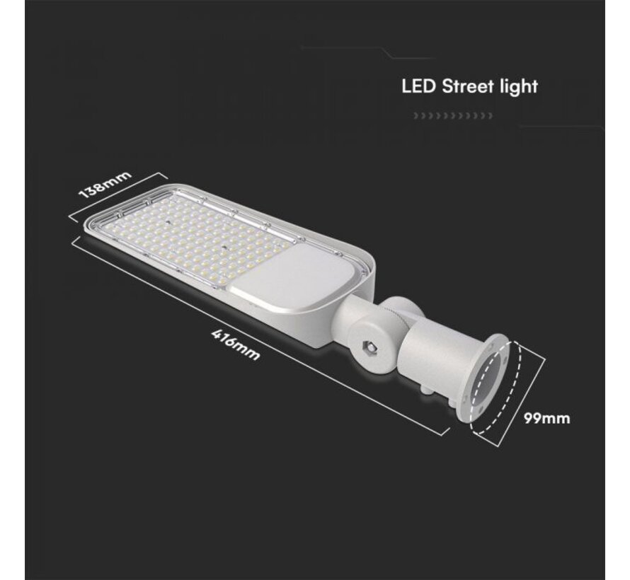 LED Straatlamp 30W - 6500K - 4050 Lumen - IP65 - 5 jaar garantie - V-tac