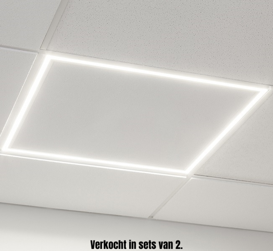 LED Frame Paneel - 2 stuks Edge Design 60x60cm 2 STUKS - 36W 6000K - Inclusief Driver - 100LM/W