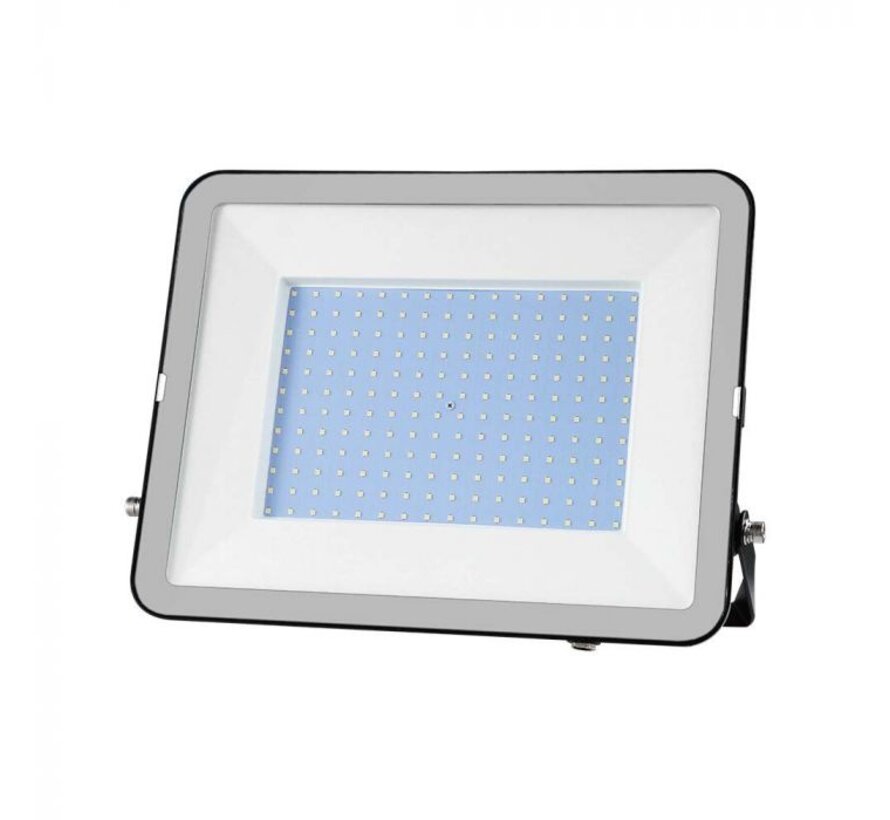 V-TAC 200W Floodlight met Samsung Chip, 1m Kabel, 6500K, Zwart Body, Grijs Glas