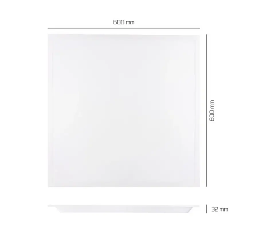 2 stuks LED Paneel 60x60cm 36W 105LM/W - Lichtkleur 3000K - Philips driver