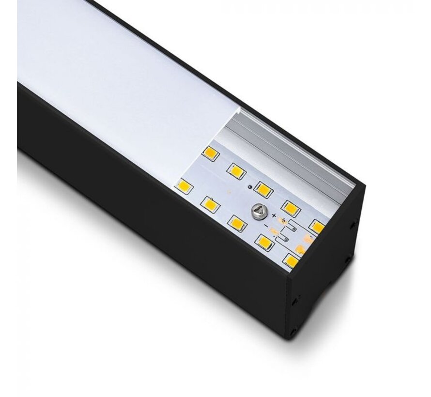 40W LED Lineaire Hanglamp met Samsung Chip en 6400K Lichtkleur in Zwart