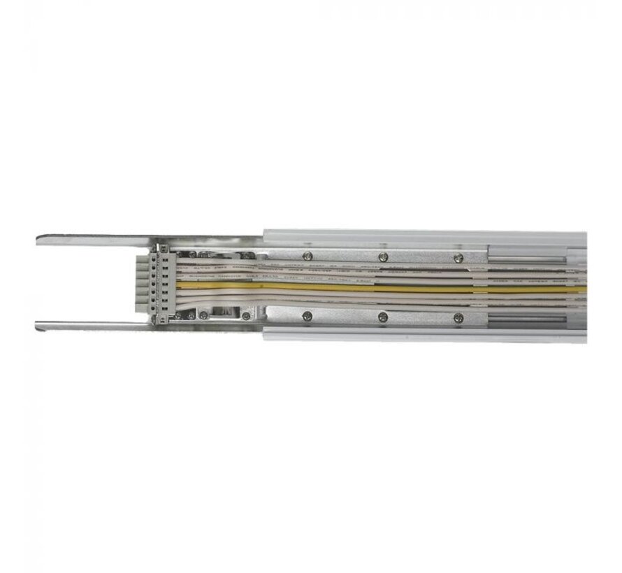 S Line Follow Trunking Rail met 8 Draden in Wit voor Lineaire Trunking Lichten van V-TAC