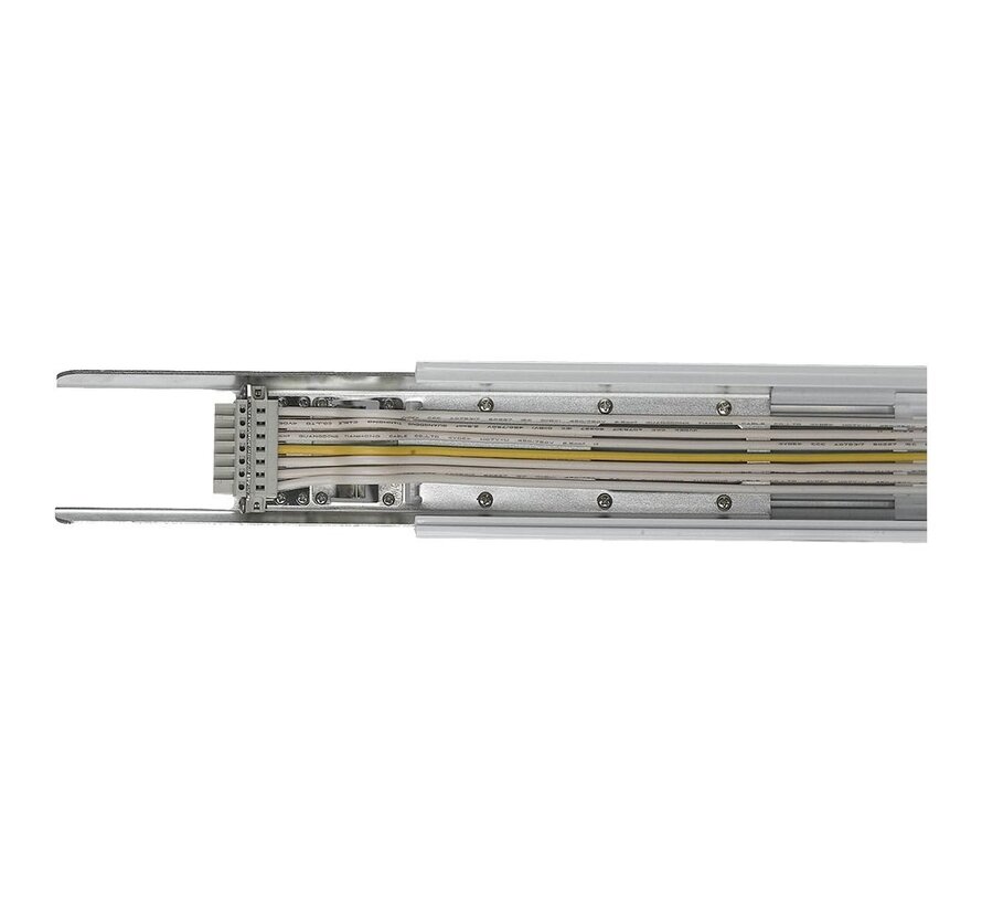 S Line Follow Trunking Rail met 8 Draden in Wit voor Lineaire Trunking Lichten van V-TAC
