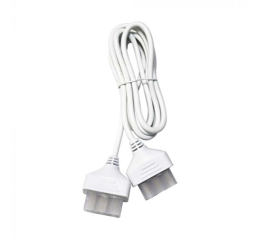 Voeding kabel met 2 stekkers, wit 2m, 3x0.75mm² voor effectieve stroomlevering in uw huis.