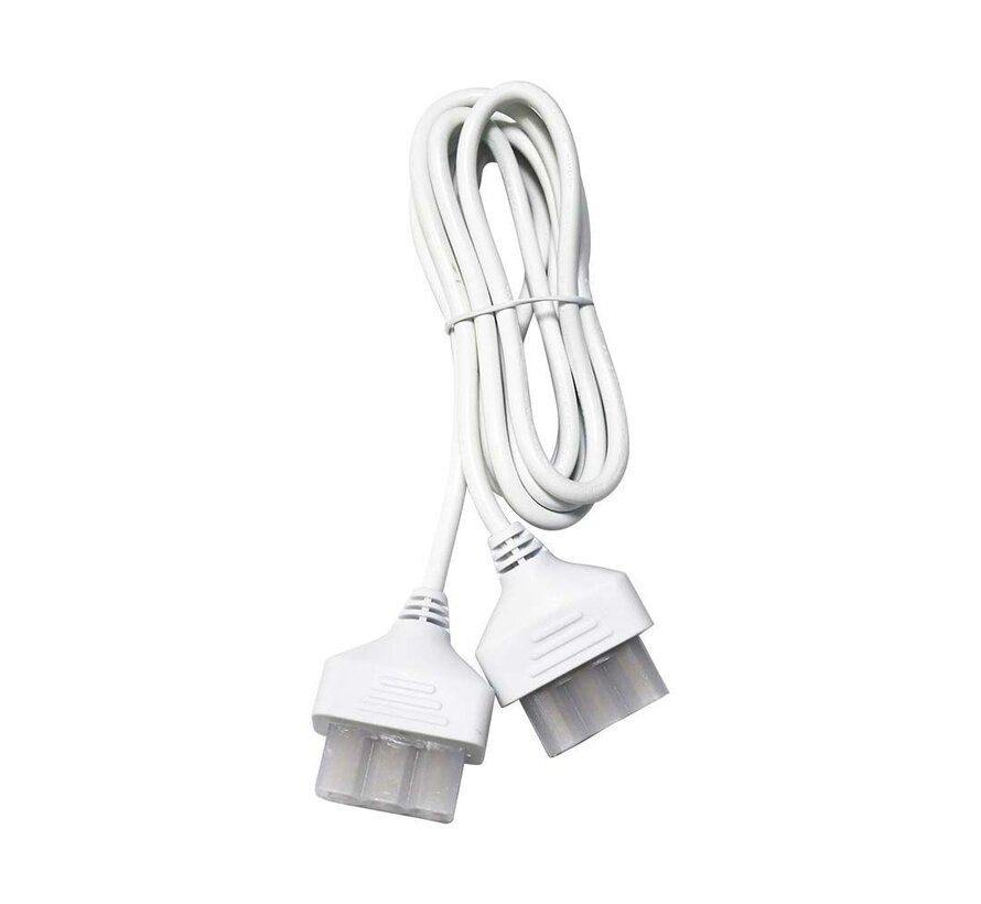 Voeding kabel met 2 stekkers, wit 2m, 3x0.75mm² voor effectieve stroomlevering in uw huis.