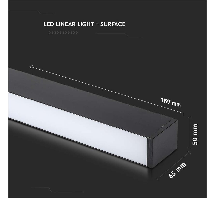 40W LED Lineaire Opbouwverlichting met Samsung Chip en 3000K