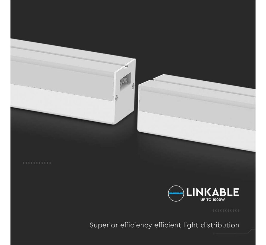 V-TAC 40W LED Lineaire Verlichting 6500K - Wit Lichaam voor Commerciële en Residentiële Toepassingen