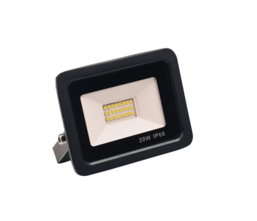 20W LED Bouwlamp Zwart - 2000 Lumen - 4000K - Waterdicht IP66 - 2 jaar garantie