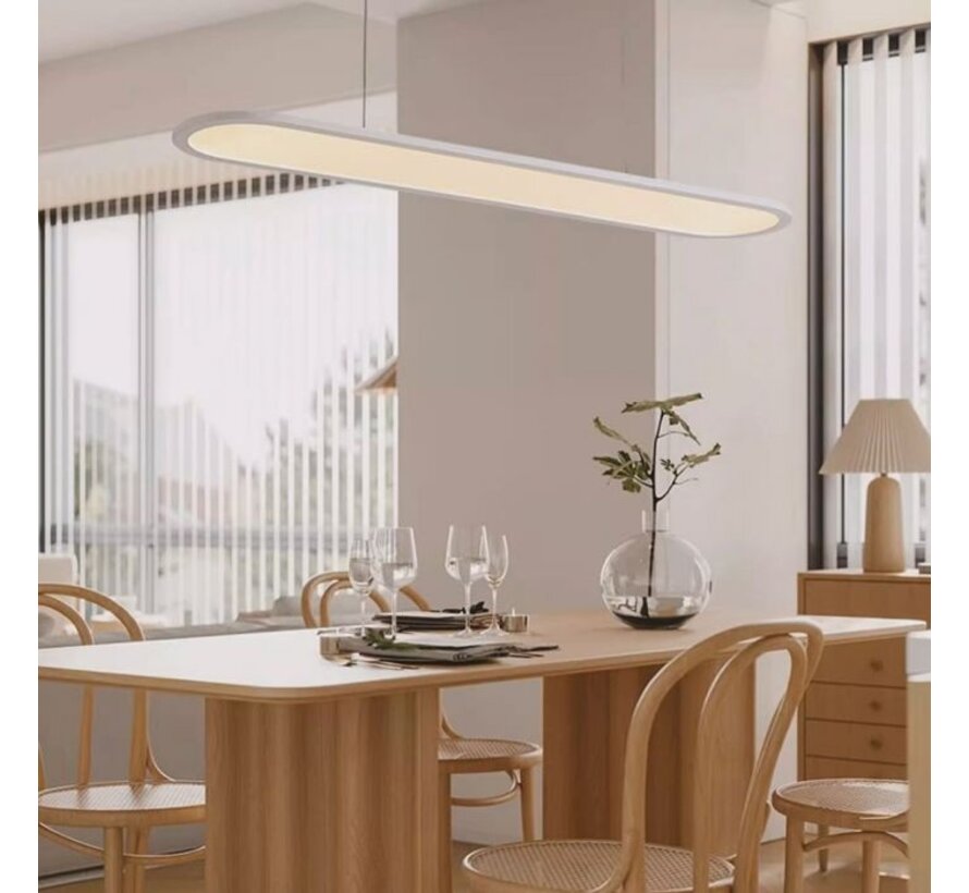 V-TAC 24W Hanglamp LED 80x100CM met 4000K in wit voor elegant interieur