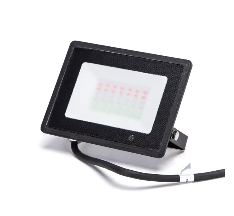 30W RGB LED Bouwlamp - Floodlight inclusief Remote - Waterdicht met 0.5M kabel