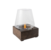 Tenderflame Tenderflame Poppy – 3-lont DonkerEiken Tafelhaard Ø24×34,2 cm, 500 W Rook- & Geurvrij