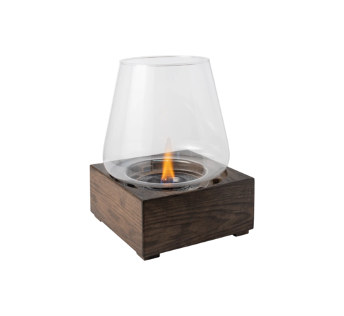 Tenderflame Tenderflame Poppy – 3-lont DonkerEiken Tafelhaard Ø24×34,2 cm, 500 W Rook- & Geurvrij