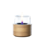 Tenderflame Tenderflame Lotus 12 – Ø 12 × 12,5 cm Eiken Tafelhaard, 150 W Rook- & Geurvrij