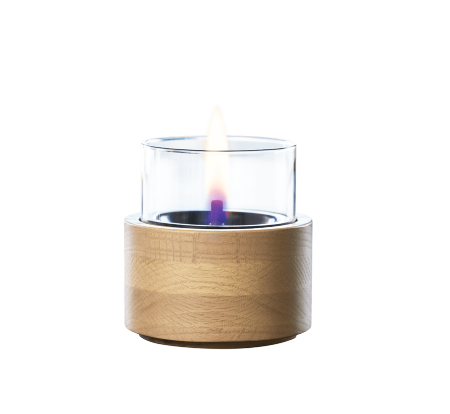 Tenderflame Lotus 12 – Ø 12 × 12,5 cm Eiken Tafelhaard, 150 W Rook- & Geurvrij