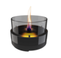 Tenderflame Rosie 18 Black Smoke Ceramic – Ø 19,7 × 13,8 cm Porselein & Smoke Glass Tafelhaard, 500 W Rook- & Geurvrij