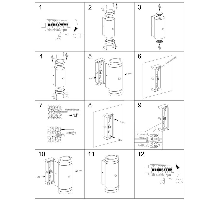 Outdoor light Panay 2726ZW Black