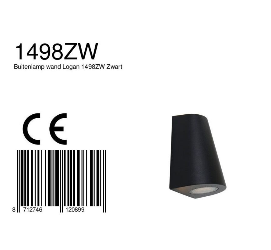 Buitenlamp Logan 1498ZW Zwart
