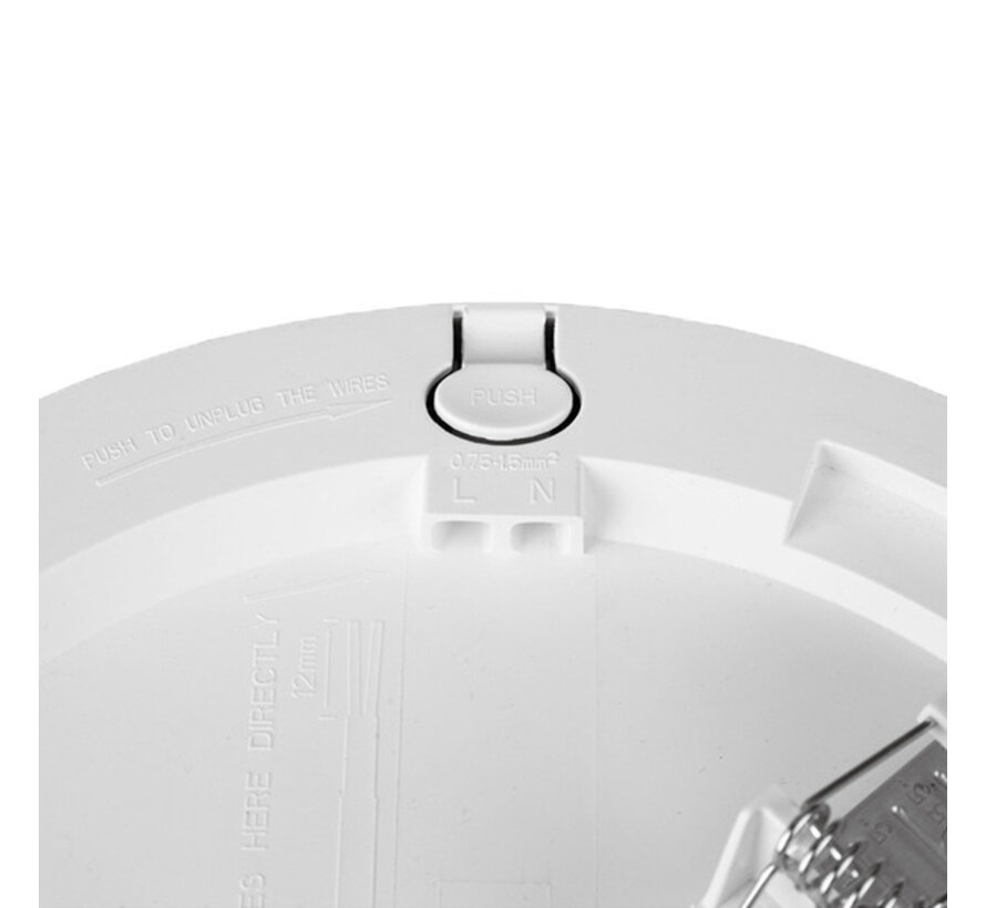 LED Downlight 12W - Verstelbare klemveren - Zaaggat 55-125MM - CCT - opbouw/inbouw