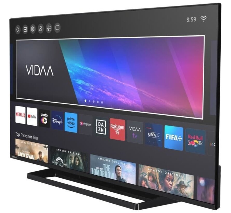 TOSHIBA 43QV3363DG - 43'' (108 cm) QLED TV - 4K UHD 3840x2160 - HDR - Slimme TV - 3xHDMI - WiFi