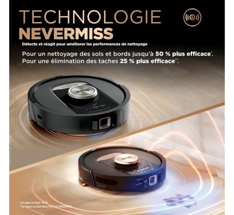 Shark PowerDetect NeverTouch Pro 2-in-1 Robotstofzuiger – Automatisch Leegstation, Dweilfunctie & Slimme Navigatie