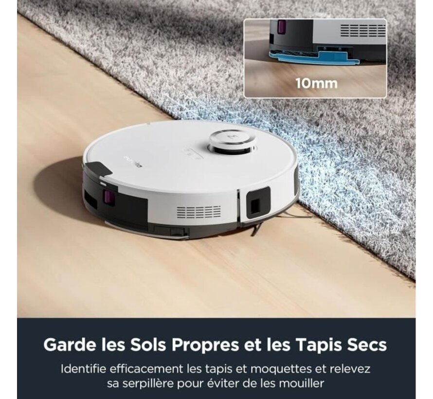 Eureka E10s Robotstofzuiger – 4000Pa Zuigkracht, 180 min Gebruiksduur, LiDAR Navigatie & Zelflegende Stofbak